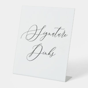 Modern Minimal Wedding Bar Sign Open Bar Elegant