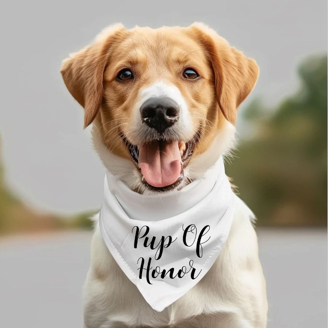 Modern Minimal Wedding Dog Bandana, Dog of Honor,  Bandana (Creator Uploaded)