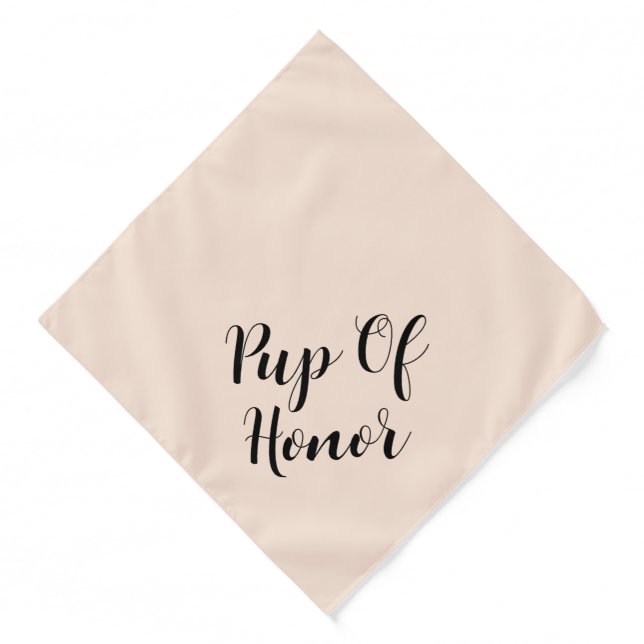 Modern Minimal Wedding Dog Bandana, Dog of Honor,  Bandana (Front)