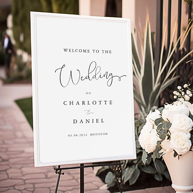 Modern, minimal Wedding Foam Board (Creator Uploaded)