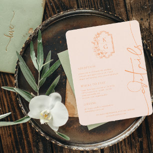 Modern Minimal   Wedding Guest Details Enclosure Card