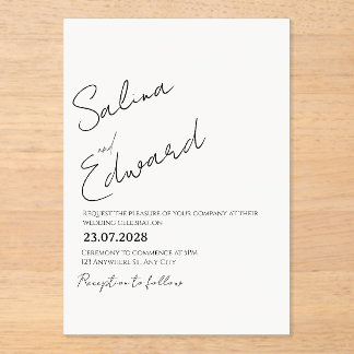 Modern Minimal Wedding Invitation