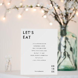 Modern Minimal   Wedding Menu Sign