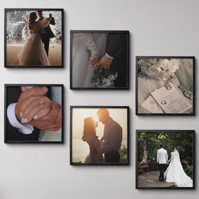 Modern Minimal Wedding Peel and Stick Photo Wall (Front Set)
