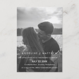 Modern & Minimal Wedding Photo Invite