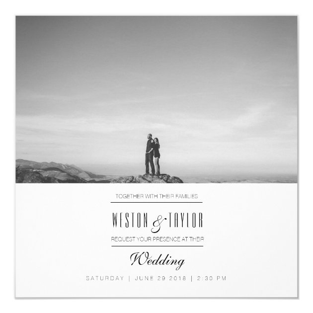 Minimal Wedding Photo Invite