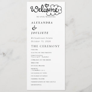 Modern Minimal Wedding Program Order Of Events