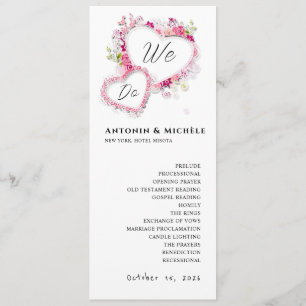 Modern Minimal Wedding Program Order Of Events