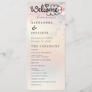 Modern Minimal Wedding Program Order Of Events