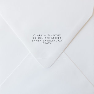 Modern Minimal Wedding Return Address Self-inking Stamp