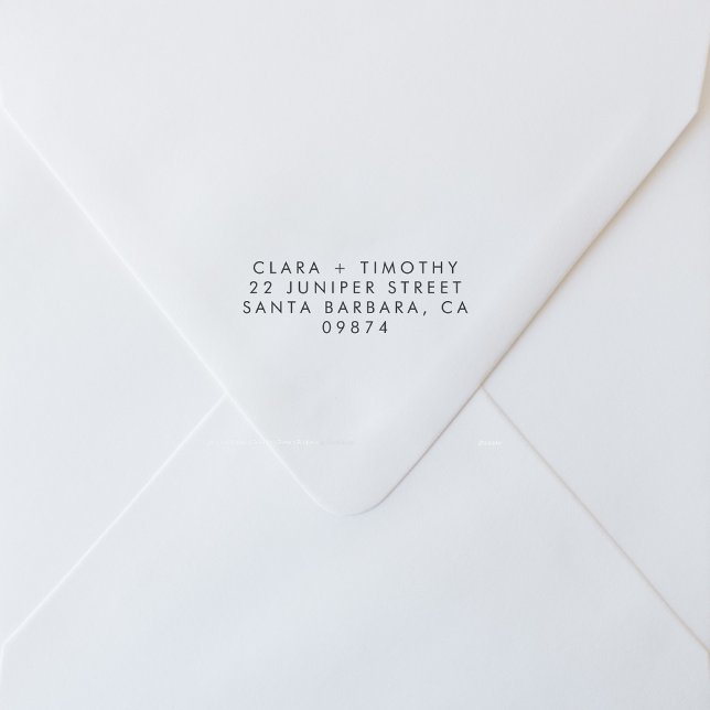 Modern Minimal Wedding Return Address Self-inking Stamp (Creator Uploaded)
