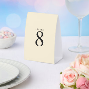 Modern Minimal Wedding Table Numbers Paper Table Tent