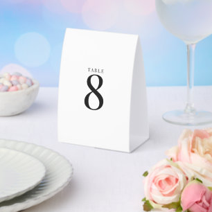 Modern Minimal Wedding Table Numbers Paper Table Tent