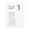 Modern Minimal Wedding Table Seating Chart Cards
