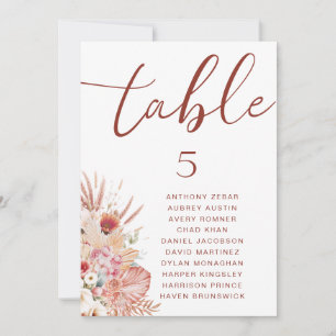 Modern Minimal Wedding Table Seating Chart Cards