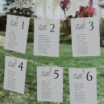 Modern Minimal Wedding Table Seating Chart Cards<br><div class="desc">These modern script minimalist seating chart cards are perfect for a simple, modern wedding. The neutral design features a minimalist card decorated with modern, elegant script calligraphy. The card prints on the front and back (double-sided). You can edit/personalize whole Template. If you need any help or matching products, please contact...</div>