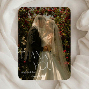 Modern Minimal Wedding Thank You Editable Templa Invitation
