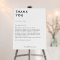 Modern Minimal | Wedding Thank You Sign