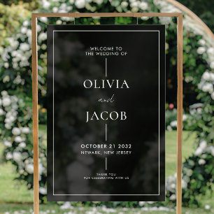 Modern Minimal Wedding Welcome Acrylic Sign