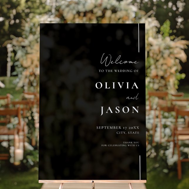 Modern Minimal Wedding Welcome Acrylic Sign (Creator Uploaded)