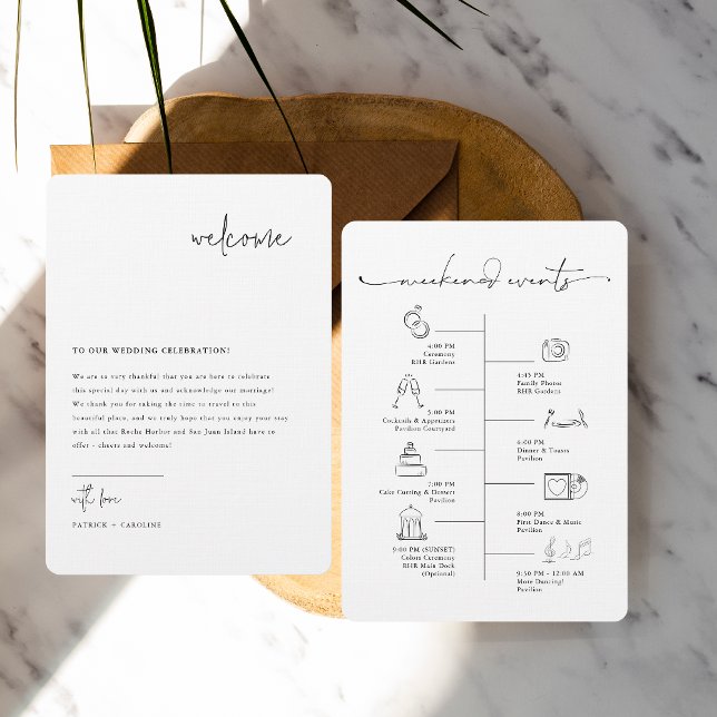 Modern Minimal | Wedding Welcome Card (Creator Uploaded)