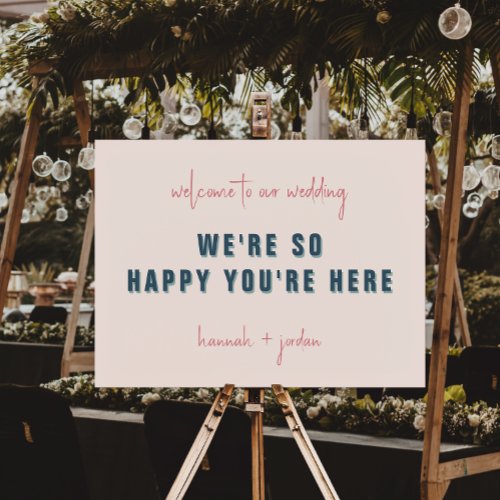 Modern Minimal  Wedding Welcome Foam Board