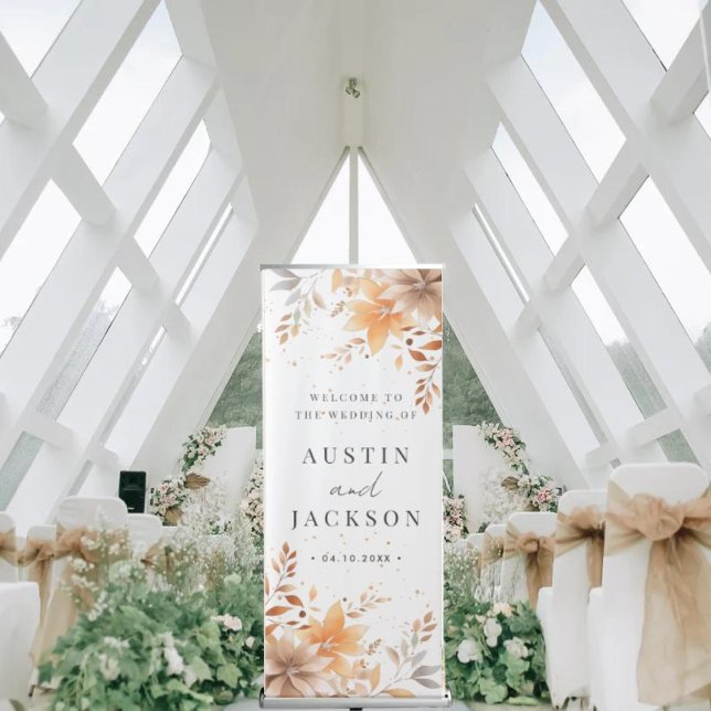 Modern Minimal Wedding Welcome Retractable Banner (Creator Uploaded)