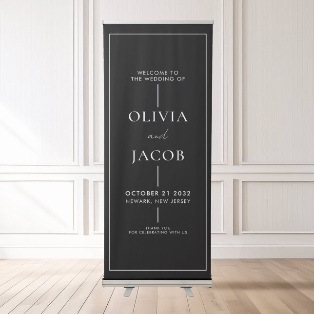 Modern Minimal Wedding Welcome Retractable Banner (Creator Uploaded)