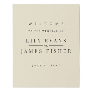 Modern Minimal Wedding Welcome Sign