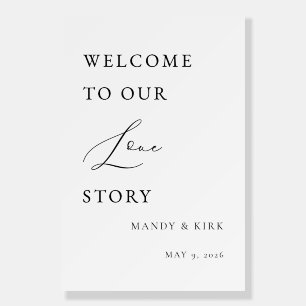 Modern Minimal Wedding Welcome Sign   Elegant 