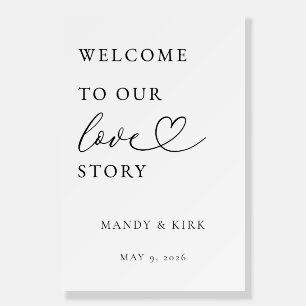 Modern Minimal Wedding Welcome Sign   Elegant 