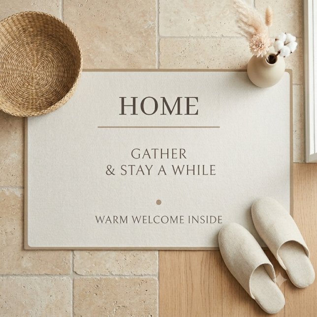 Modern Minimal Welcome Doormat – Home Gather (Creator Uploaded)