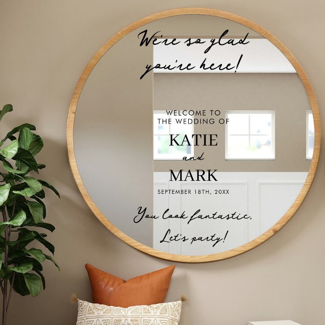 Modern Minimal Welcome To Our Wedding Sign Decal (Modern Minimal Welcome To Our Wedding Sign Decal)