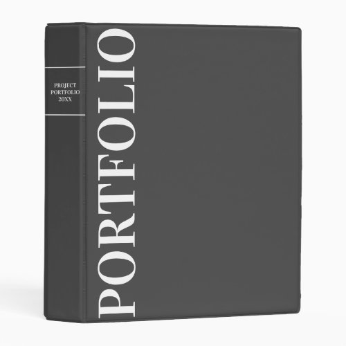 Modern Minimal White and Black Portfolio Binder