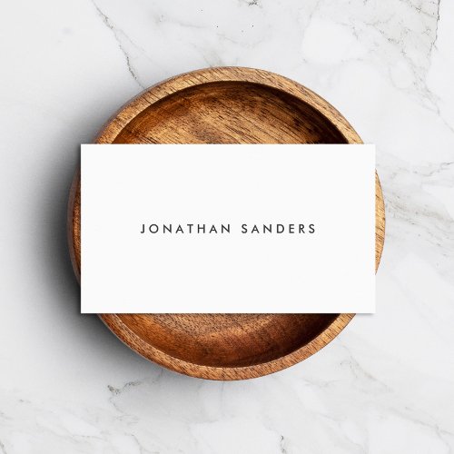 MODERN  MINIMAL White Business Card