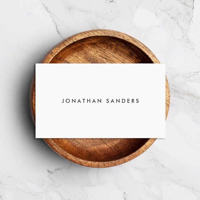 MODERN & MINIMAL White Business Card (Creator Uploaded)