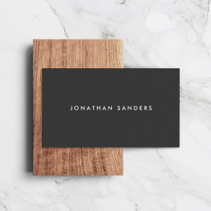 MODERN & MINIMAL White/Dark Gray Business Card