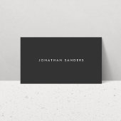 MODERN & MINIMAL White/Dark Gray Business Card