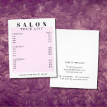 Modern Minimal White Rose Salon Price List Flyer<br><div class="desc">Elegant fully customizable pricel list template design for beauty related professionals. Simple elegant design with rose/white background. Clean elegant design. If you need any help to customize this product,  please contact us.</div>