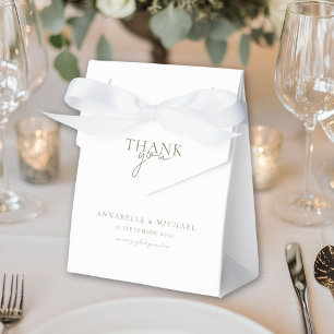 Modern, Minimal, White, Wedding Favor Boxes