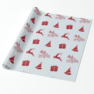 Modern minimal winter merry christmas gift wrapping paper