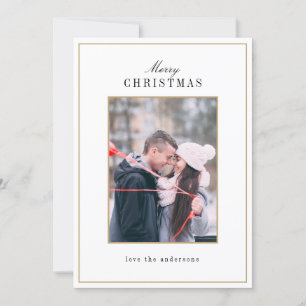 Modern Minimal Winter Photo Holiday Card