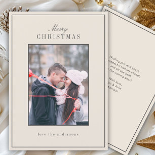 Modern Minimal Winter Photo Holiday Card