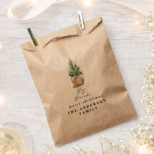 modern minimal year to remember christmas tree favor bag