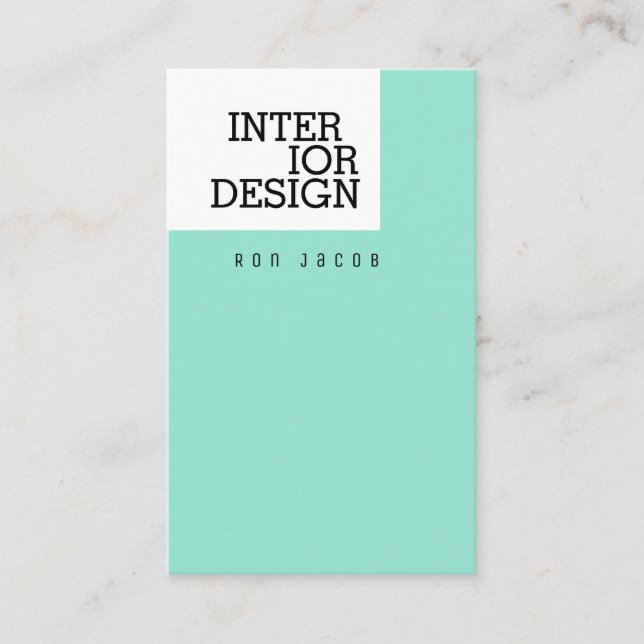 Modern minimalism art business card (Front)
