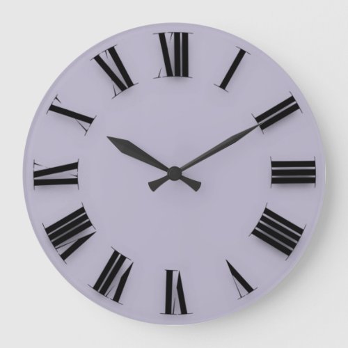 Modern Minimalism Black Smoky Purple Numbers Large Clock