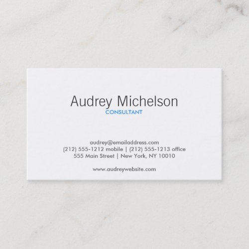 MODERN MINIMALISM GRAYBLUE Business Card