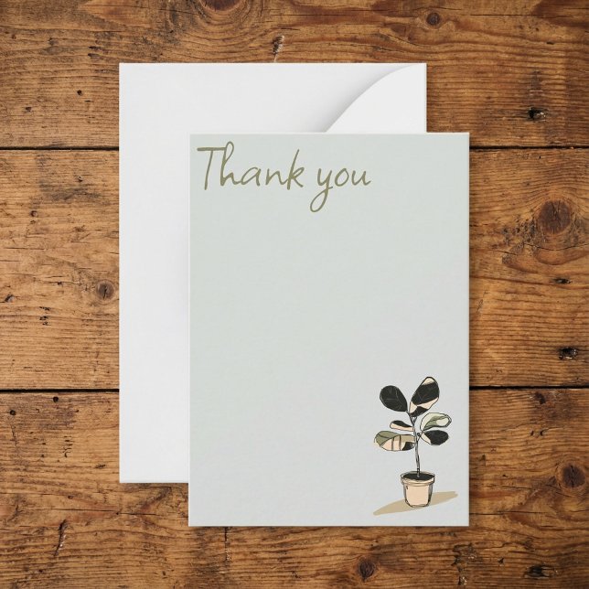 Modern minimalism hand-drawn style thank you note card (Modern minimalism hand-drawn style thank you note card.)