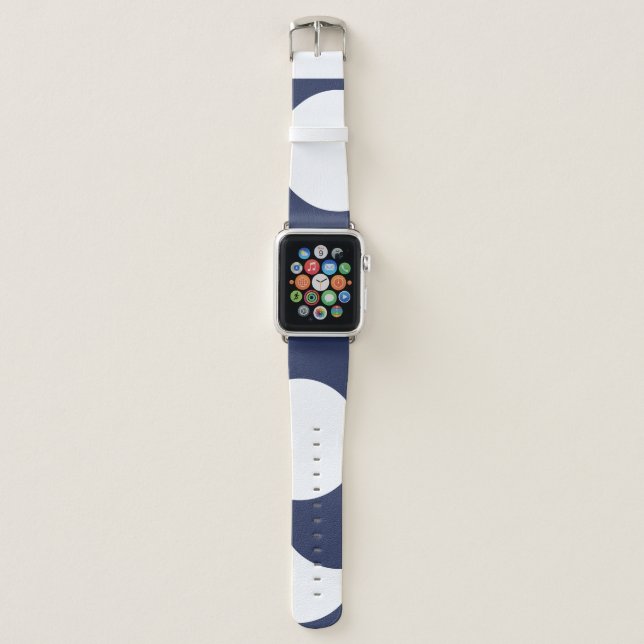 Modern minimalism Navy blue Apple watch bands (Front)