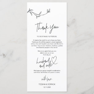 Modern Minimalism Place Setting Thank You Card